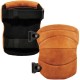 Ergodyne ProFlex 230LTR Leather Knee Pads - Wide Soft Cap - 0.50" - 0.47" Knee Circumference - Brown - Leather, Nitrile Rubber, 