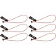 Squids 3704 Wire Tool Attachment - Loop Tool Tail­ - 2lbs (6-Pack) - 4.8" Width x 0.1" Height x 6" Length - 6 Pack - Orange - St
