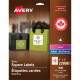 Avery Matte White Square Labels2" x 2" - 2" Width x 2" Length - Permanent Adhesive - Square - Laser, Inkjet - Matte White - Pape