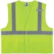 GloWear 8220HL Type R Class 2 Standard Mesh Vest - Small/Medium Size - Hook & Loop Closure - Mesh Fabric, Polyester Mesh - Lime 