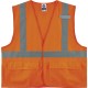 GloWear 8225HL Type R Class 2 Standard Solid Vest - 4-Xtra Large/5-Xtra Large Size - Hook & Loop Closure - Fabric, Polyester - O