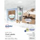 Avery Sure Feed Printable Glossy White Labels - Permanent Adhesive - Oval - Laser, Inkjet - White - Paper - 18 / Sheet - 90 Tota