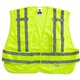 GloWear 8244PSV Type P Class 2 Expandable Public Safety Vest - Medium/Large Size - Hook & Loop Closure - Lime - Adjustable, Refl