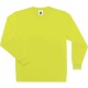 GloWear 8091 Non-Certified Long Sleeve T-Shirt - Small Size - Polyester - Lime