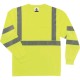 GloWear 8391 Type R Class 3 Long Sleeve T-Shirt - Medium Size - Polyester - Lime - Breathable, Moisture Resistant, UV Resistant,