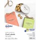 Avery Sure Feed Glossy Labels - 1 1/2" Width x 2 1/2" Length - Permanent Adhesive - Oval - Laser, Inkjet - Crystal Clear - Film 