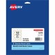 Avery Easy Peel Round Labels - - Width2" Diameter - Permanent Adhesive - Round - Inkjet, Laser - White, Metallic Gold - Paper - 