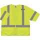 GloWear 8320Z Type R Class 3 Standard Vest - Large/Extra Large Size - Zipper Closure - Polyester Mesh - Lime - Pocket, Mic Tab, 