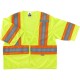 GloWear 8330Z Type R Class 3 Two-Tone Vest - Large/Extra Large Size - Zipper Closure - Polyester Mesh - Lime - Pocket, Mic Tab, 