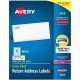 Avery Easy Peel Mailing Laser Labels - 21/32" Width x 1 3/4" Length - Permanent Adhesive - Rectangle - Laser - White - Paper - 6