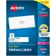 Avery Easy Peel Address Labels with Sure Feed Technology - 1" Width x 4" Length - Permanent Adhesive - Rectangle - Laser - White