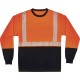 GloWear 8281BK Type R Class 2 Front Long Sleeve T-Shirt - 2XL Size - Polyester - Orange, Black