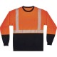 GloWear 8281BK Type R Class 2 Front Long Sleeve T-Shirt - 4XL Size - Polyester - Orange, Black