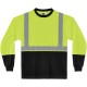 GloWear 8281BK Type R Class 2 Front Long Sleeve T-Shirt - 4XL Size - Polyester - Lime, Black