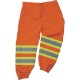 GloWear 8911 Class E Two-Tone Pants - Small/Medium Size - Orange - Polyester Mesh