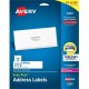 Avery Easy Peel Address Labels - 1" Width x 4" Length - Permanent Adhesive - Rectangle - Laser - White - Paper - 20 / Sheet - 25