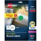 Avery Round High Visibility Labels - - Width1 5/8" Diameter - Permanent Adhesive - Round - Laser - White - Paper - 24 / Sheet - 