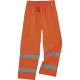 GloWear 8915 Class E Rain Pants - For Rain Protection - Small (S) Size - Orange - Polyurethane, 300D Oxford Polyester, Polyester