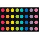 Flagship Carpets Schoolgirl Style Rainbow Dots Rug - 91.20" Length x 12 ft Width - Rectangle - Primary