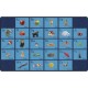 Flagship Carpets See My Alphabet Classroom Rug - Floor Rug - 12 ft Length x 93" Width x 0.50" Thickness - Rectangle - Blue - Yar