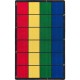 Flagship Carpets Learning Grid Seating Rug - Floor Rug - 12 ft Length x 90" Width - Multicolor - Nylon