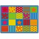 Flagship Carpets Silly Seating Classroom Rug - 99.96" Length x 72" Width - Multicolor