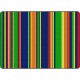 Flagship Carpets Basics Stripes Classroom Rug - 72" Length x 100.80" Width - Rectangle - Primary - Nylon