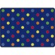 Flagship Carpets Basics Dots Classroom Rug - 72" Length x 100.80" Width - Rectangle - Primary - Nylon
