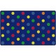 Flagship Carpets Basics Dots Classroom Rug - 91.20" Length x 12 ft Width - Rectangle - Primary - Nylon