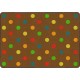 Flagship Carpets Basics Dots Classroom Rug - 72" Length x 100.80" Width - Rectangle - Muted - Nylon