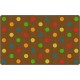 Flagship Carpets Basics Dots Classroom Rug - 91.20" Length x 12 ft Width - Rectangle - Muted - Nylon