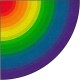 Flagship Carpets Rainbow Classroom Rug - 72" Diameter - Rainbow - Nylon