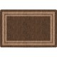 Flagship Carpets Double Light Tone Border Brown Rug - 100" Length x 72" Width x 0.50" Thickness - Rectangle - Chocolate