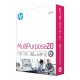 HP Papers Multipurpose20 Copy Paper - White - 96 Brightness - Letter - 8 1/2" x 11" - 20 lb Basis Weight - Smooth - 1 Ream - Qui