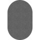 Flagship Carpets Amerisoft Solid Color Rug - 12 ft Length x 90" Width - Oval - Gray - Nylon, Polyester