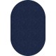 Flagship Carpets Amerisoft Solid Color Rug - 12 ft Length x 90" Width - Oval - Navy Blue - Nylon, Polyester