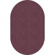 Flagship Carpets Amerisoft Solid Color Rug - 12 ft Length x 90" Width - Oval - Plum - Nylon, Polyester
