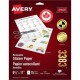 Avery Sticker Project Paper for Inkjet Printers for Inkjet Printers - Letter - 8 1/2" x 11" - Matte - 6 / Carton - Repositionabl