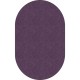 Flagship Carpets Amerisoft Solid Color Rug - 12 ft Length x 90" Width - Oval - Purple - Nylon, Polyester