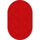Flagship Carpets Amerisoft Solid Color Rug - 12 ft Length x 90" Width - Oval - Classic Red - Nylon, Polyester