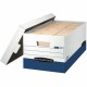 Bankers Box Presto File Storage Box - Internal Dimensions: 12" Width x 24" Depth x 10" Height - External Dimensions: 13" Width x