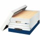 Bankers Box Presto Lift-off Lid Heavy-duty Legal Box - Internal Dimensions: 15" Width x 24" Depth x 10" Height - External Dimens