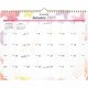 At-A-Glance WatercolorsWall Calendar - Medium Size - Julian Dates - Monthly - 12 Month - January 2025 - December 2025 - 1 Month 