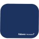 Fellowes Microban Mouse Pad - 8" x 9" x 0.13" Dimension - Blue - Rubber - Wear Resistant, Tear Resistant, Skid Proof - 1 Pack