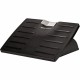 Fellowes Office Suites Adjustable Footrest with Microban - 30&deg Tilt - Black, Silver - 1 Each