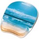 Fellowes Photo Gel Mouse Pad Wrist Rest with Microban - Sandy Beach - 9.25" x 7.88" x 0.88" Dimension - Multicolor - Rubber, Gel