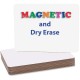 Flipside Magnetic Plain Dry Erase Board - 12" (1 ft) Width x 9" (0.8 ft) Height - White Surface - Rectangle - Magnetic - 12 / Pa