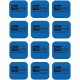 Flipside Magnetic Whiteboard Student Erasers - Blue - Square - EVA Foam - 2" Width x 2" Height x - 2" Length - 12 / Set - Magnet