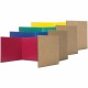 Flipside Color Tri-fold Study Carrel - 48" Width x 12" Height48" Length - Corrugated - Red, Blue, Green, Yellow - 24 / Pack