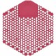 Fresh Products Wave 3D Urinal Screen - Splash Resistant, Anti-bacterial, Odorless - 10 / Pack - Red